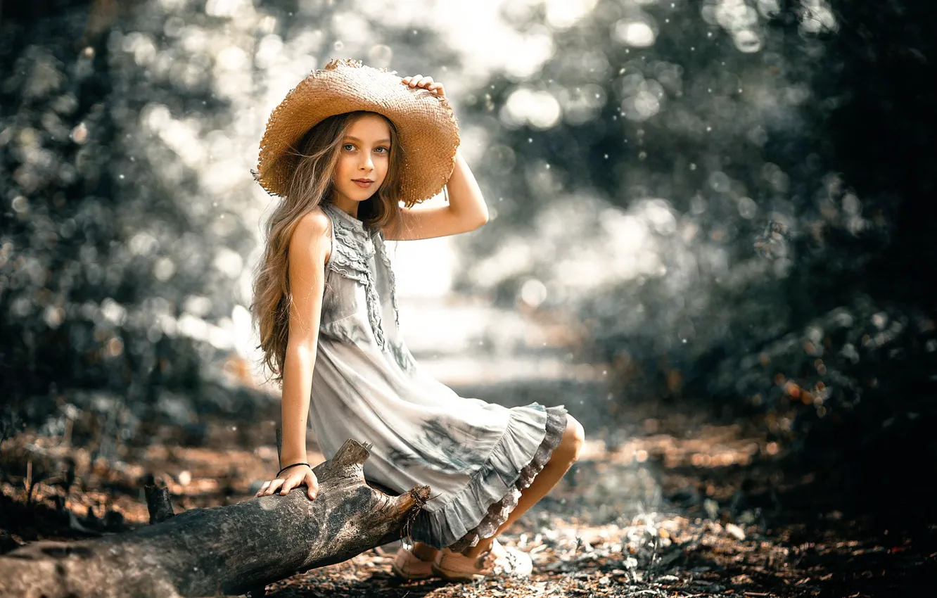 Photo wallpaper girl, hat, the beauty, Sergey Piltnik