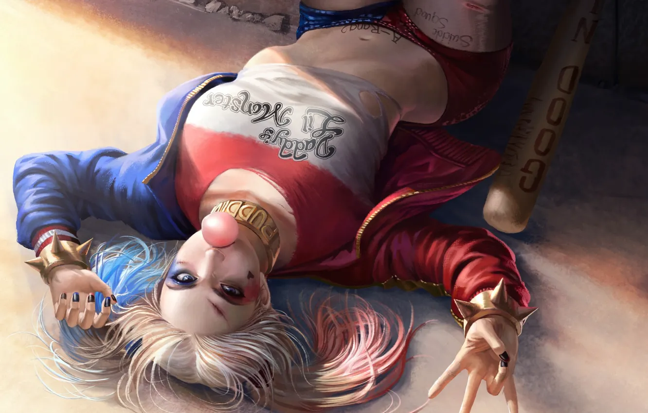 Photo wallpaper girl, Harley Quinn, Suicide Squad, Suicide squad