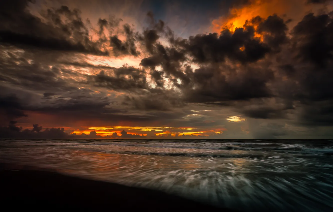Photo wallpaper clouds, dawn, Texas, Texas, San Jacinto, Galveston, dlag, Mabry Campbell