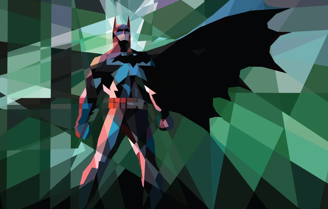 Photo wallpaper Batman, Comics, low poly