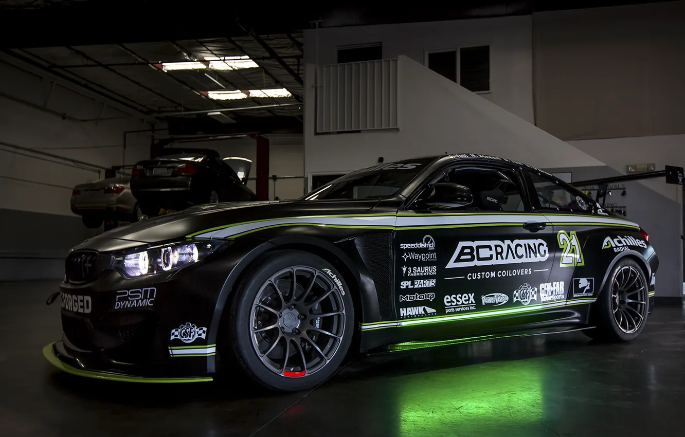 Photo wallpaper BMW, neon, BMW