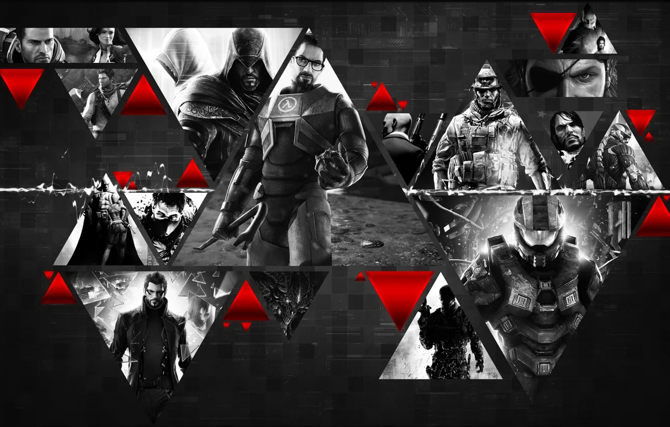Photo wallpaper Hitman, Crysis, Halo, Assassins Creed, Half-Life, Games, Mass Effect, Deus Ex