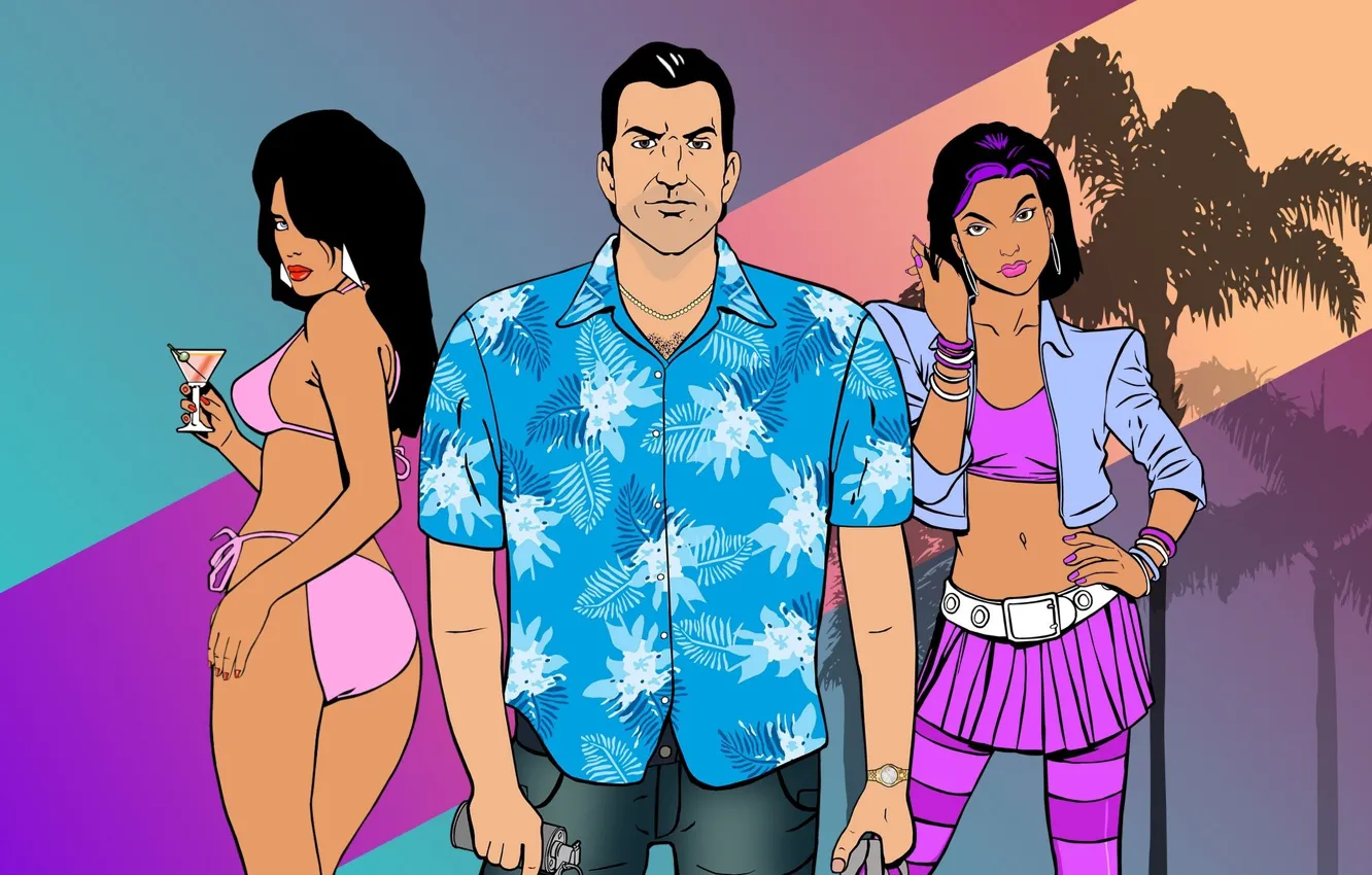 Photo wallpaper the game, crime, 2002, gta, Tommy Vercetti, Rockstar Games, gta vice city, Grand Theft Auto: …