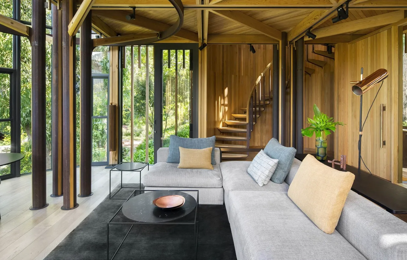 Photo wallpaper design, style, interior, living room, South Africa, South Africa, Cape Town, Cape town