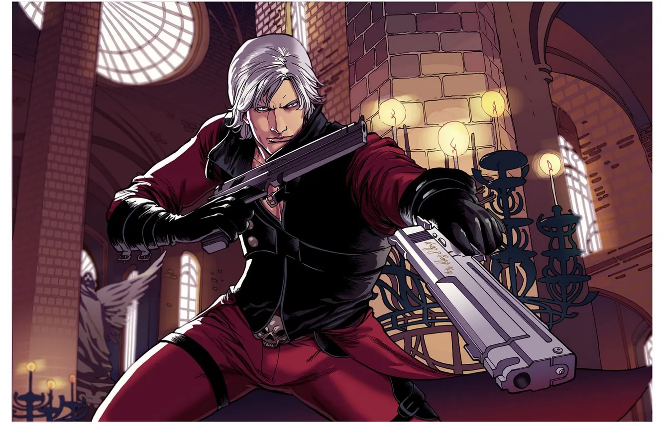 Photo wallpaper art, Dante, Capcom, Devil may cry 2, fan
