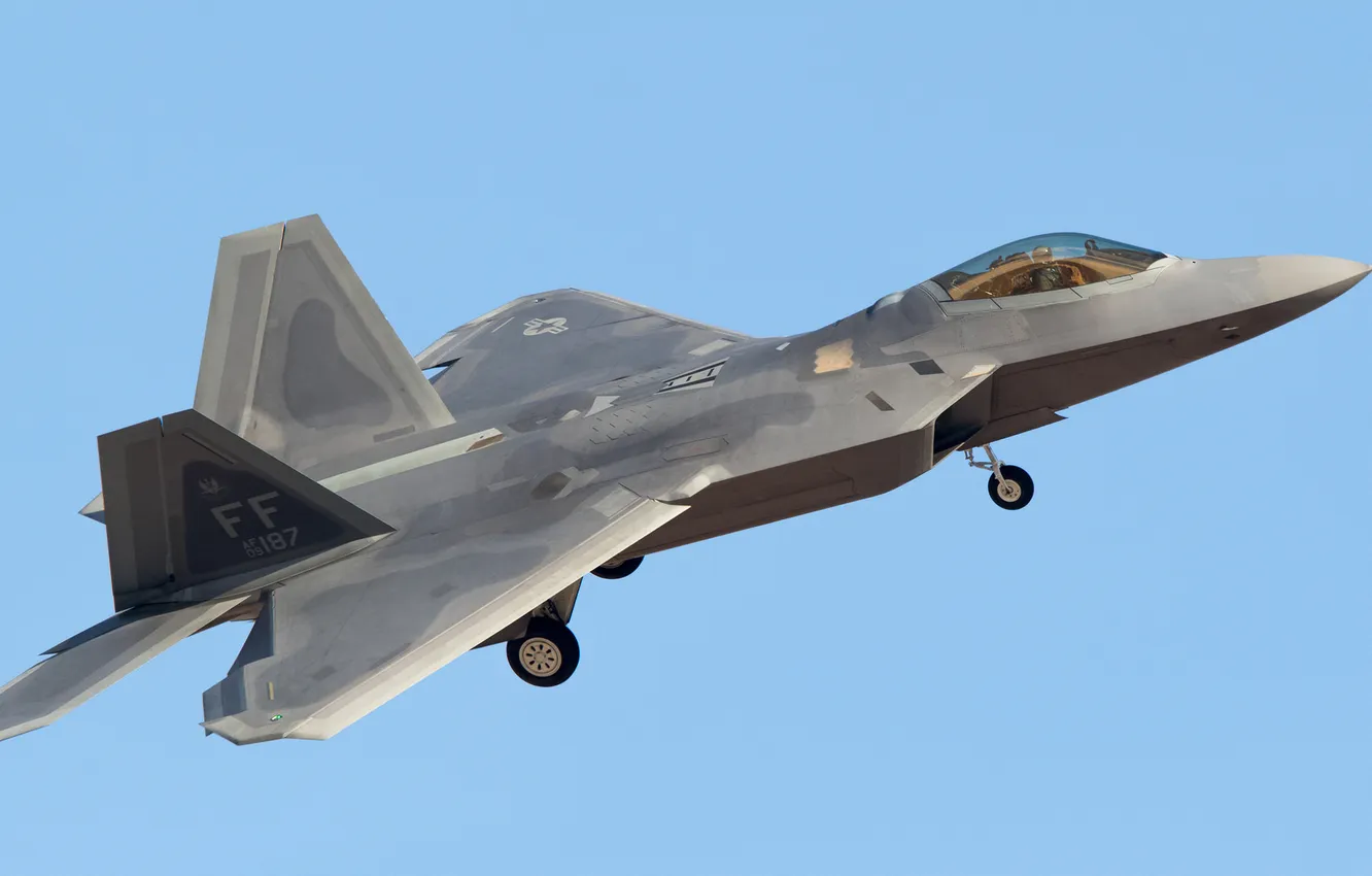 Photo wallpaper fighter, Raptor, multipurpose, F-22A