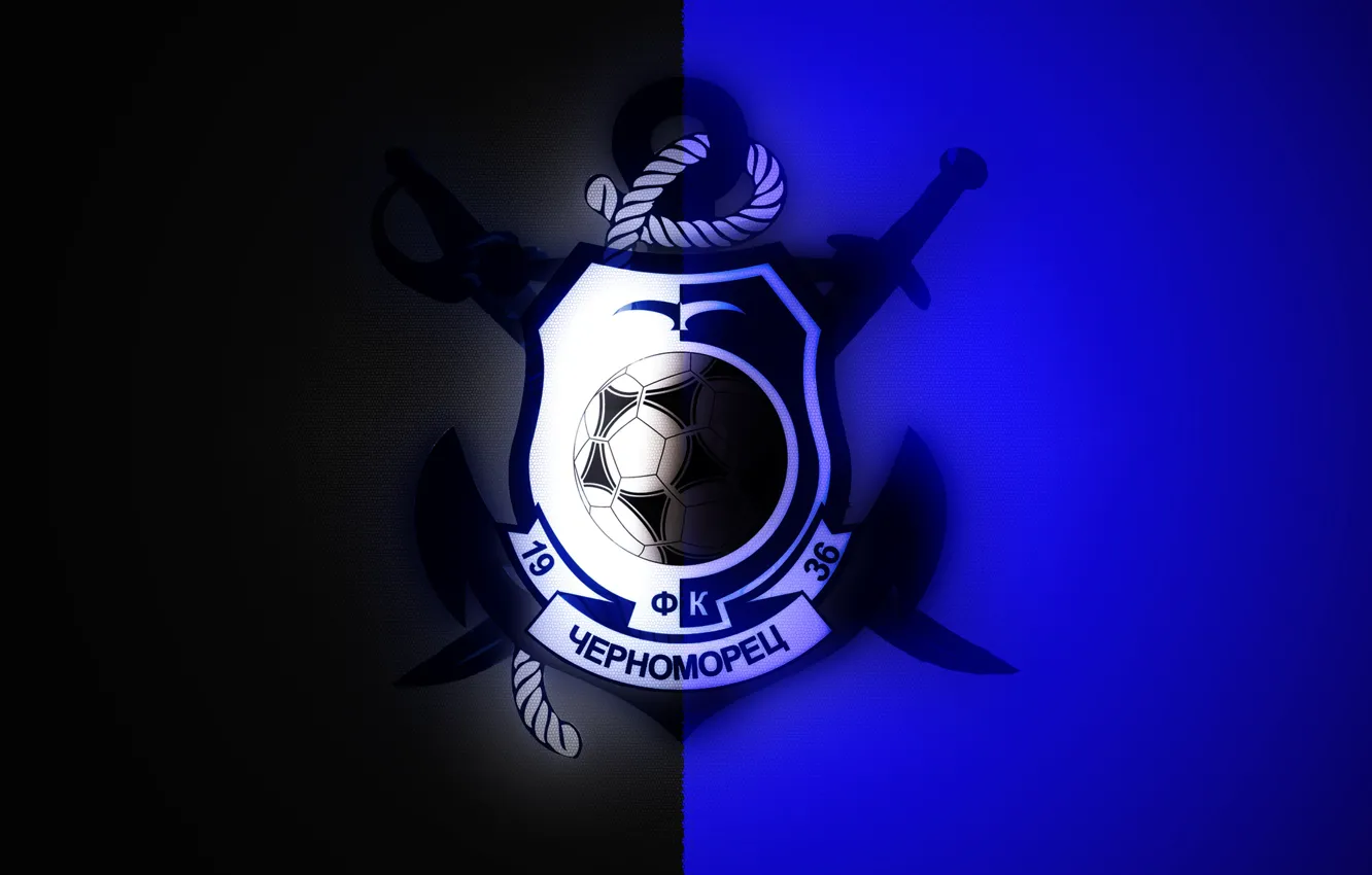 Photo wallpaper Black, Blue, Sport, Logo, Football, Background, Logo, Club