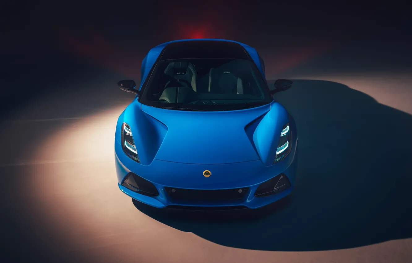 Photo wallpaper sports car, sports coupe, Seneca Blue, Lotus Emira