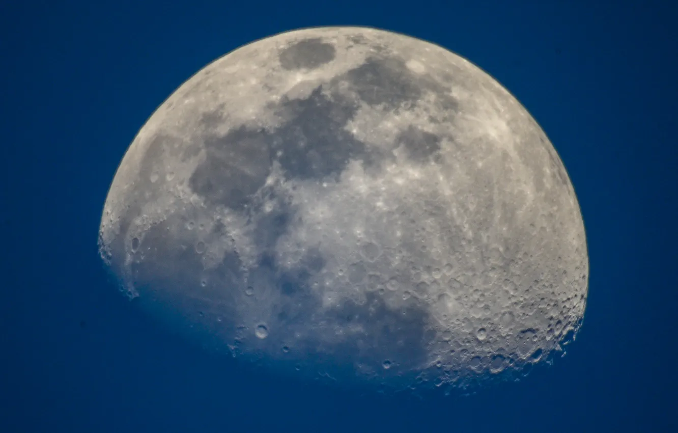 Photo wallpaper space, moon, Luna, astro