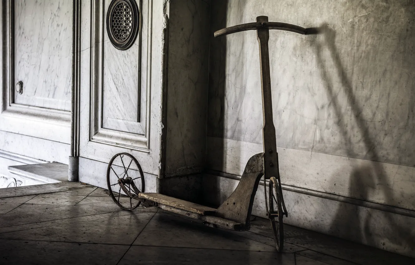 Wallpaper background, wall, scooter for mobile and desktop, section