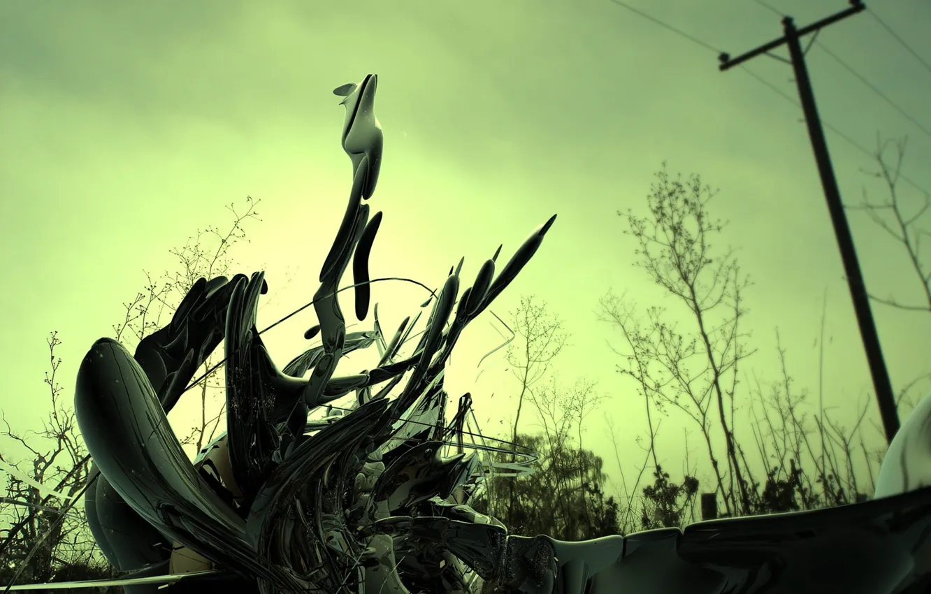 Photo wallpaper posts, the flow, liquid