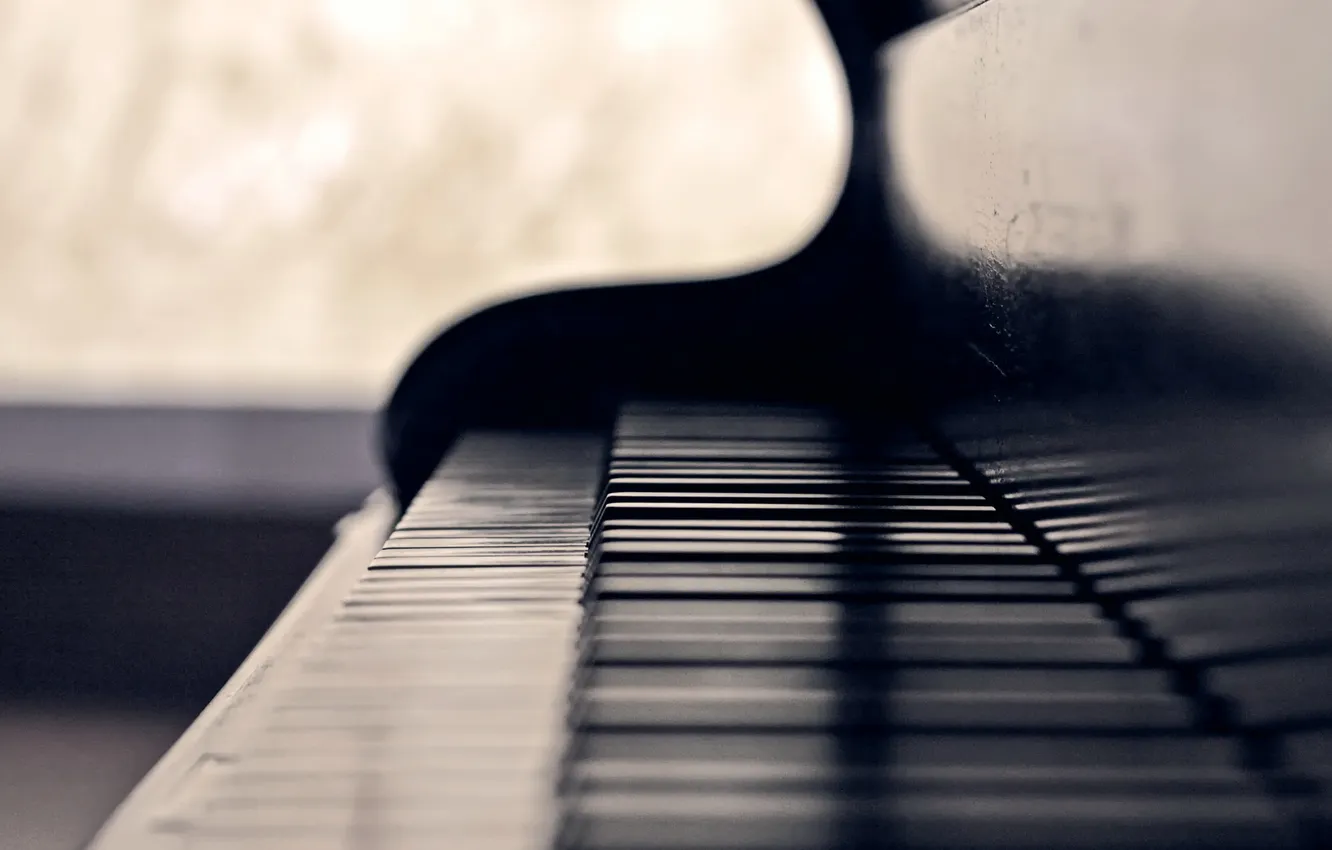 Photo wallpaper macro, background, piano