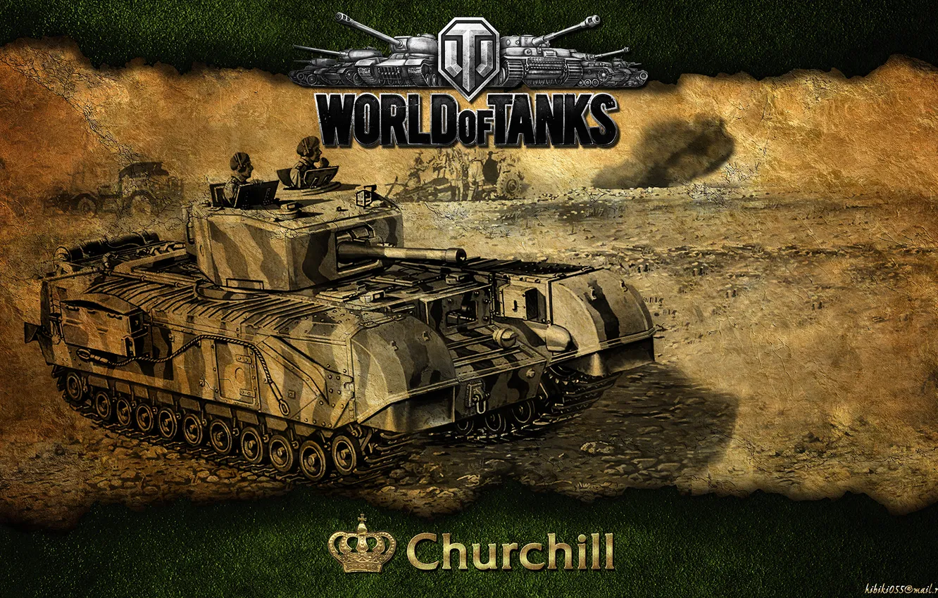 Photo wallpaper tank, UK, tanks, WoT, world of tanks, World of Tanks, Heavy tank, Churchill
