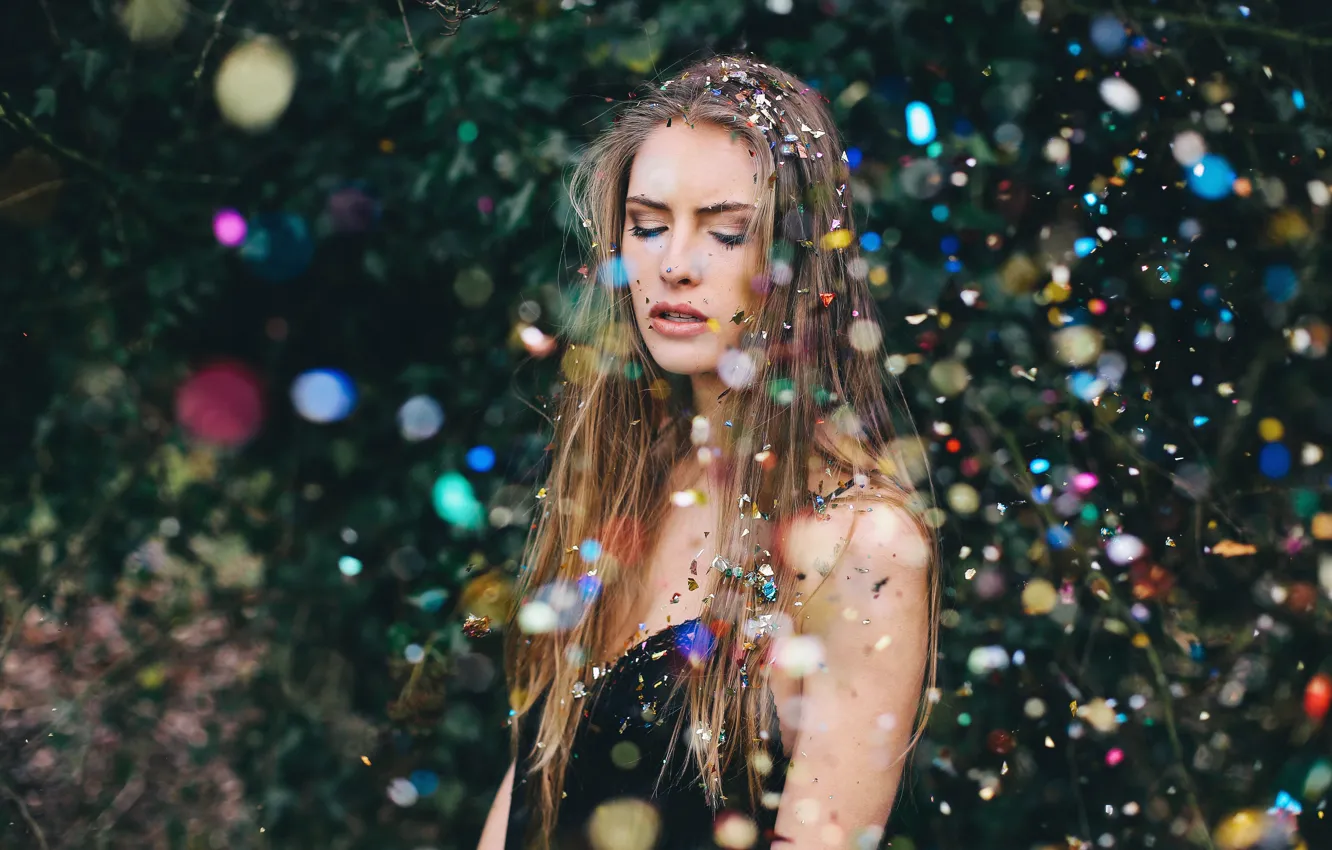 Photo wallpaper look, girl, David Olkarny