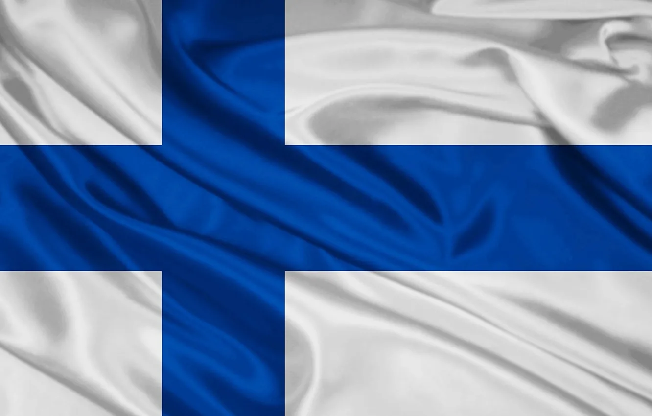 Photo wallpaper flag, Finland, Finland