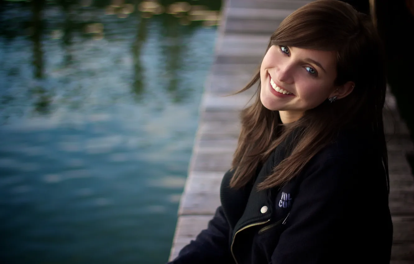 Photo wallpaper girl, the city, mood