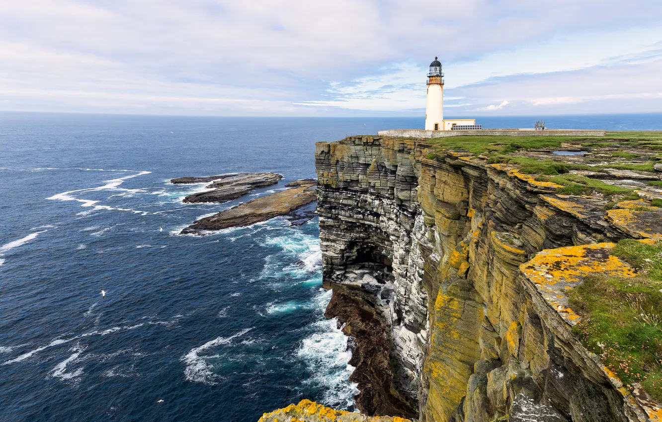 Photo wallpaper sea, shore, lighthouse