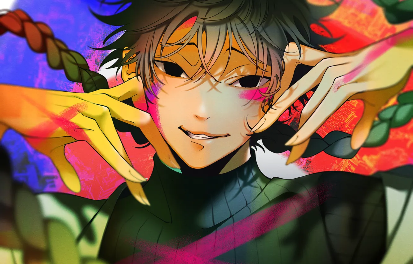 Photo wallpaper guy, Blue Period, Haruka Hashida, face paint