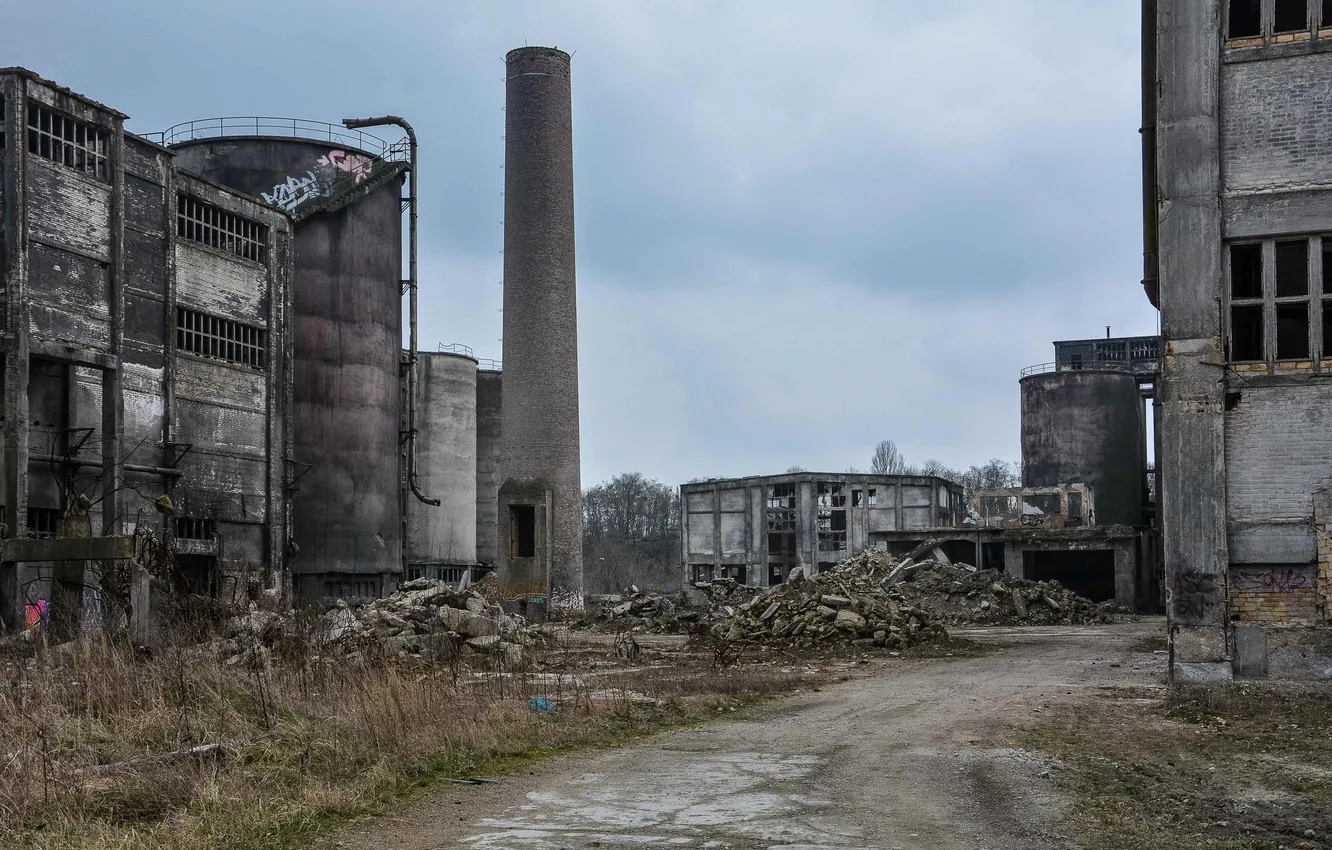 Photo wallpaper the sky, clouds, building, Germany, abandoned, architecture, Germany, Rudersdorf