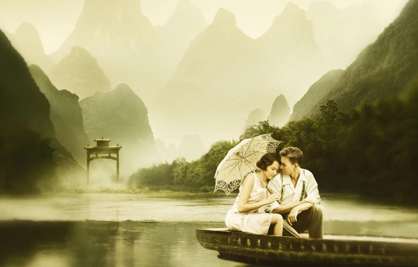 Photo wallpaper love, river, mood, movie, the film, romance, frame, umbrella