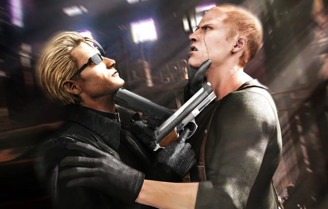 Photo wallpaper gun, male, Resident Evil, mercenary, fan art, Jake Muller, Albert Wesker