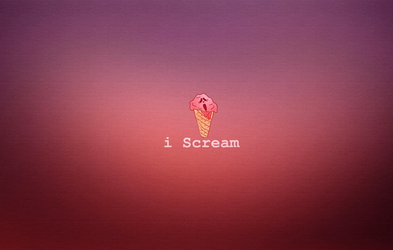 Photo wallpaper ice cream, horn, Creek, scream