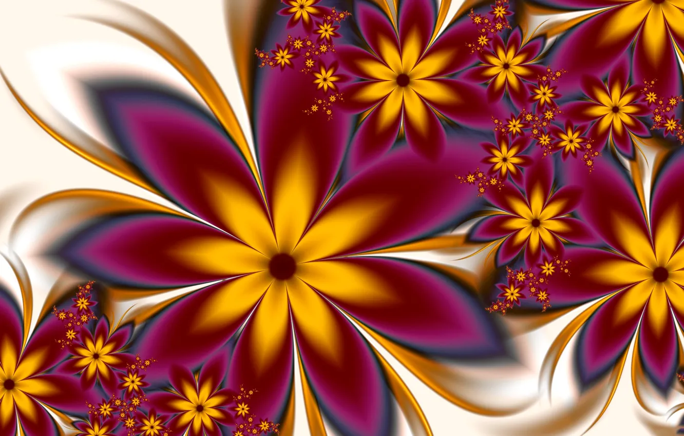 Photo wallpaper flower, line, pattern, petals