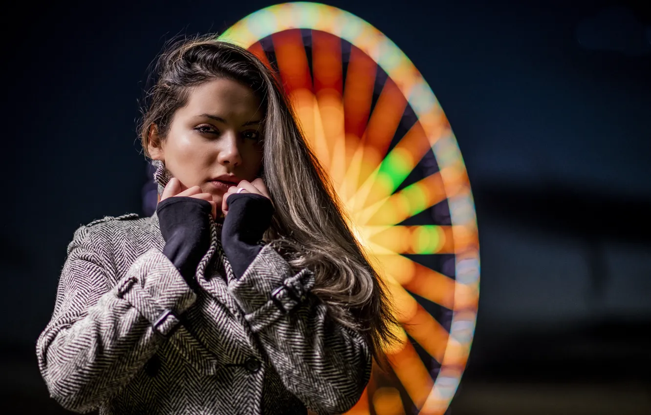 Photo wallpaper look, girl, portrait