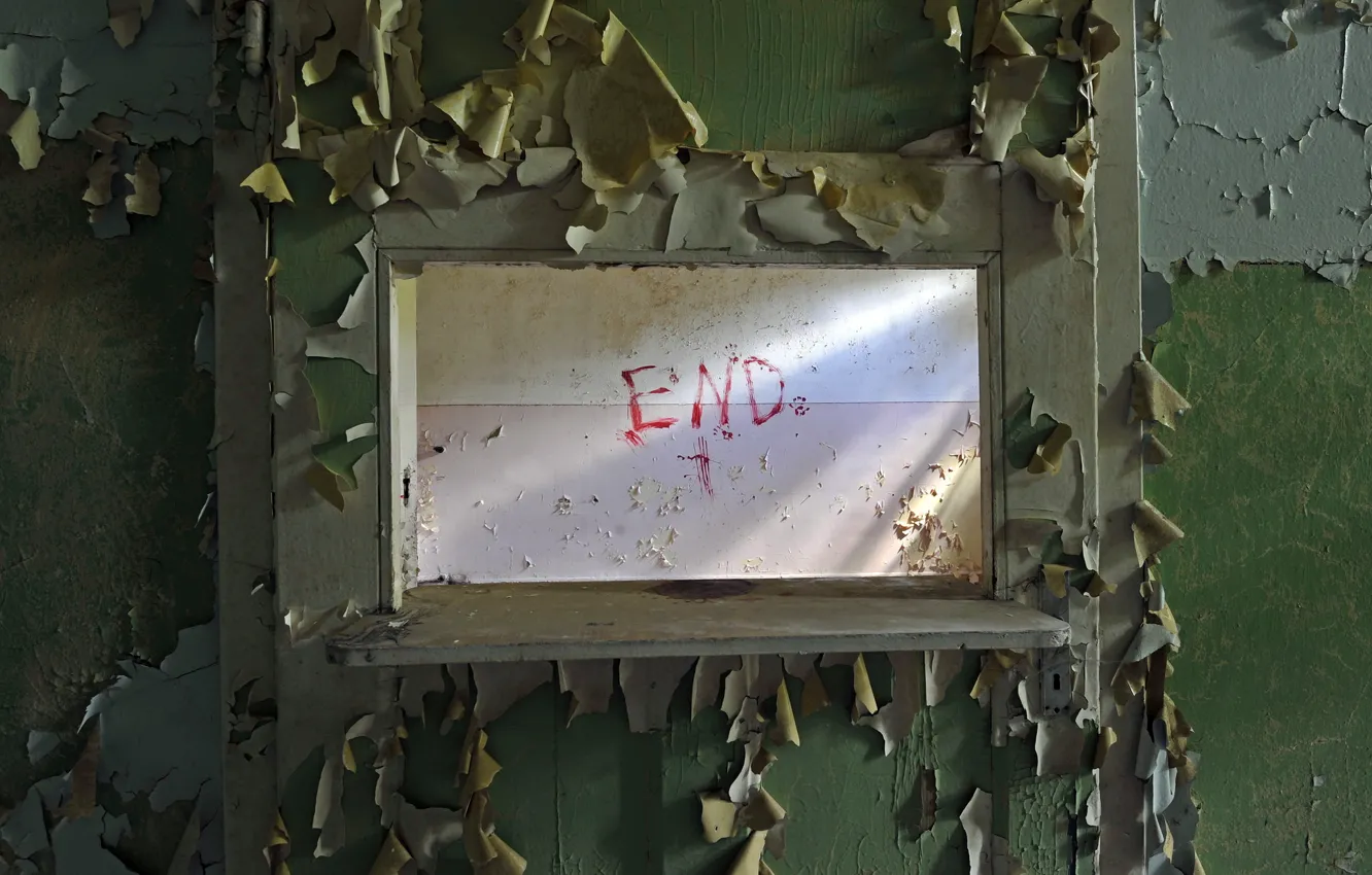 Photo wallpaper wall, the door, end