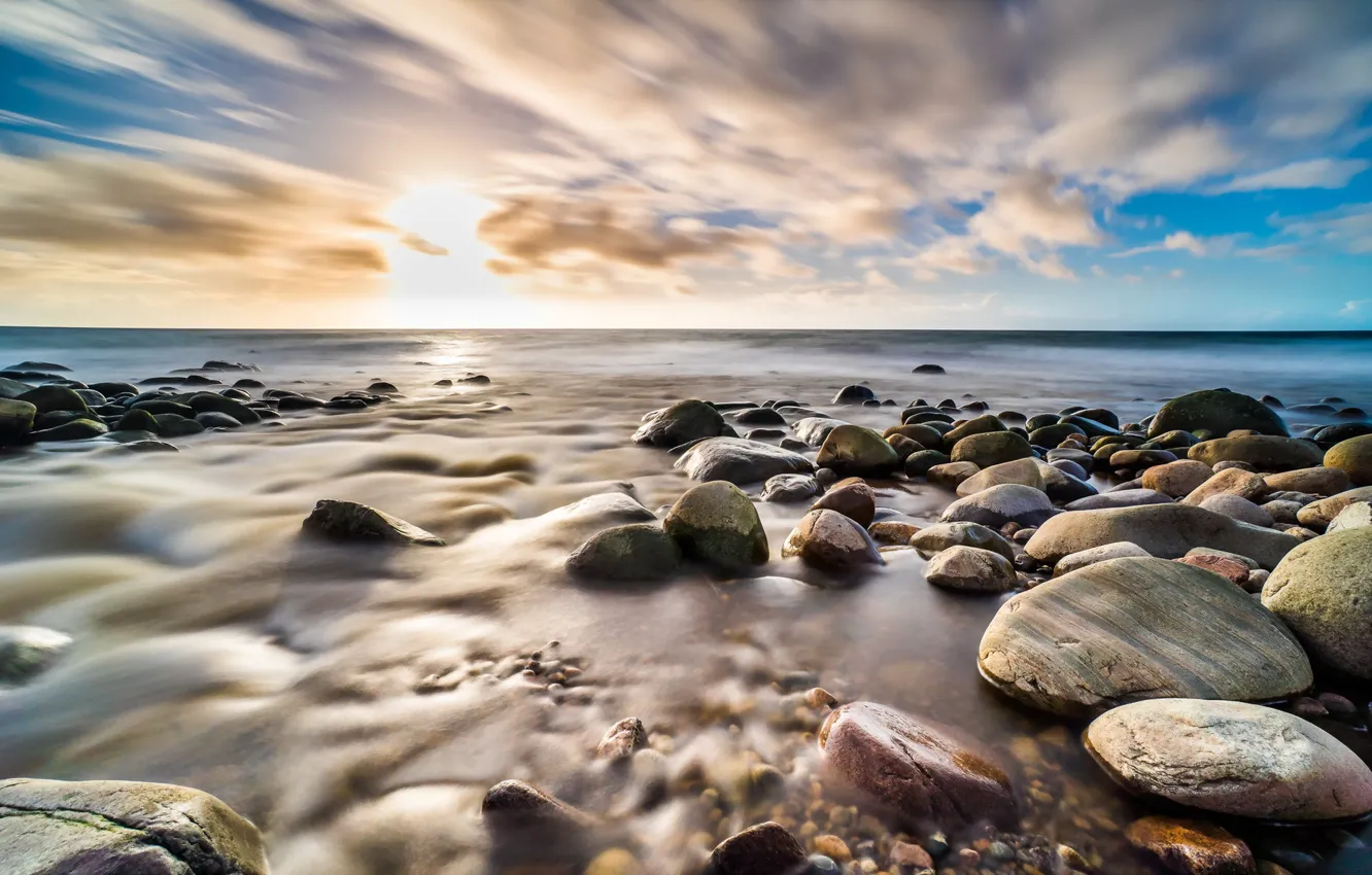 Photo wallpaper sea, landscape, shore