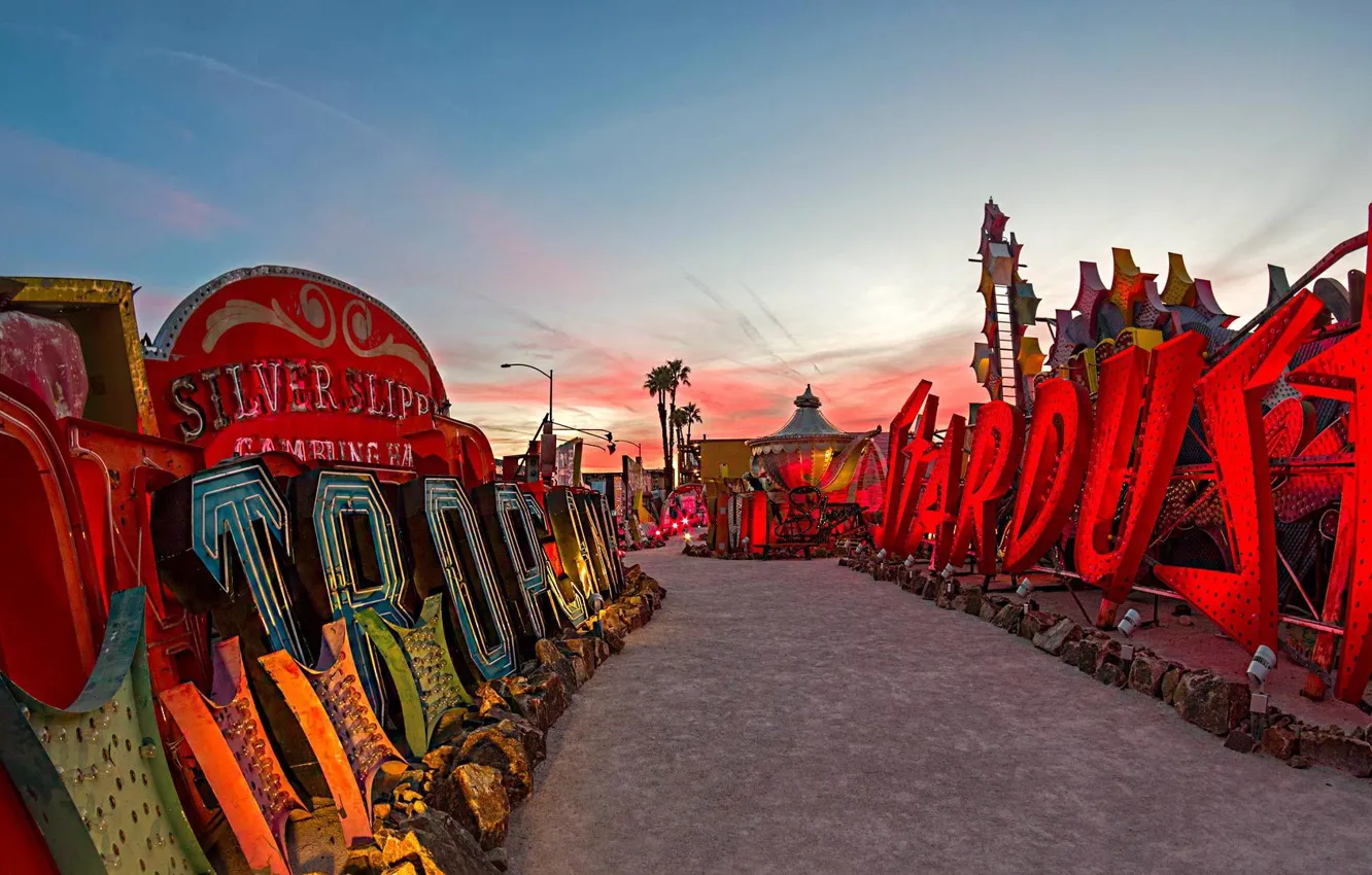 Photo wallpaper Las Vegas, USA, Nevada, The Neon Museum