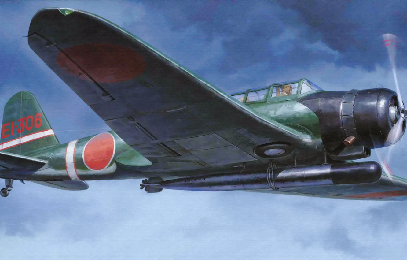 Photo wallpaper Kate, carrier attacker, Nakajima B5n2 Type 97