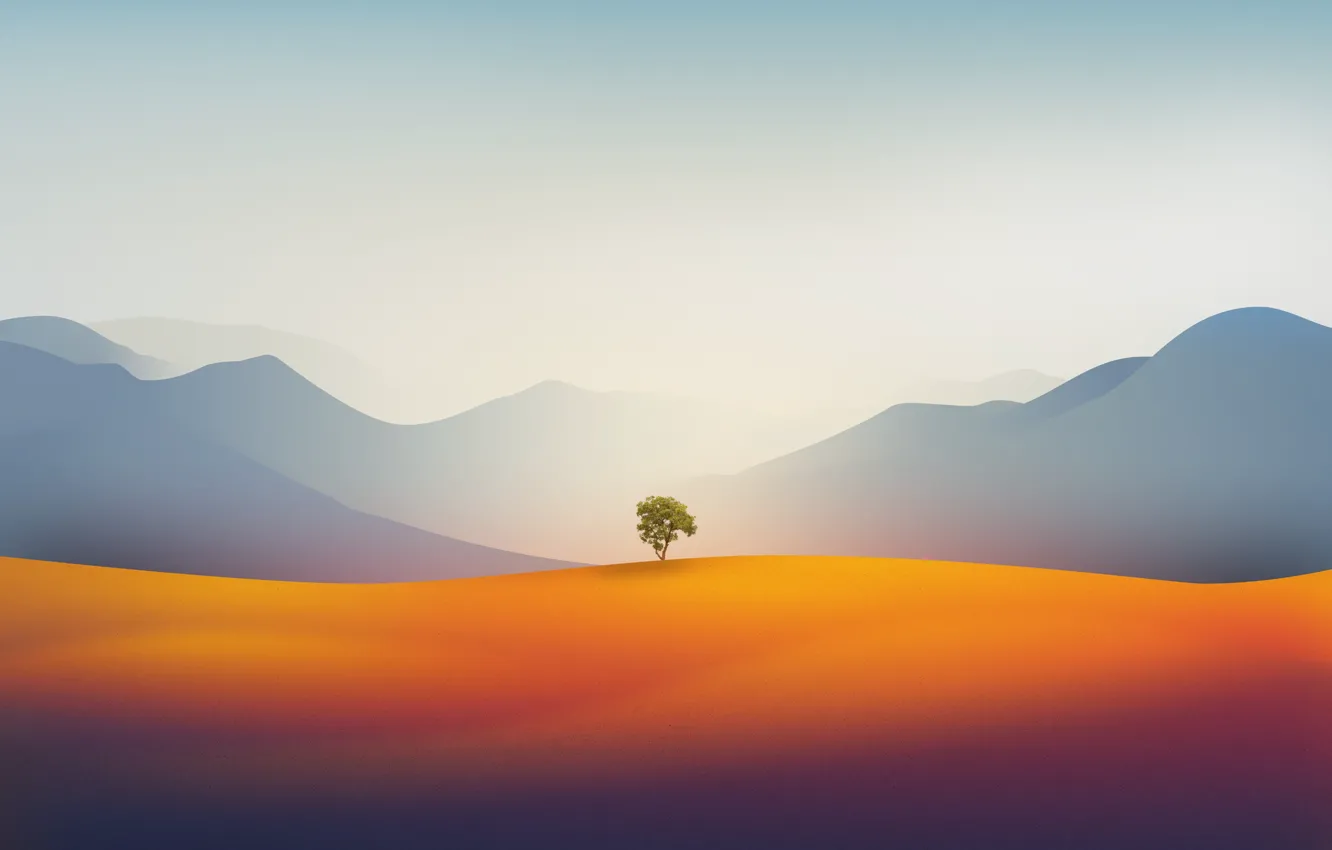 Photo wallpaper tree, sand, rancho cucamonga
