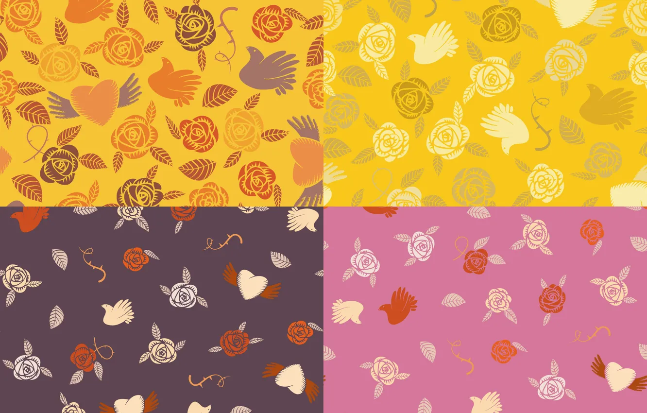 Photo wallpaper flowers, yellow, background, texture