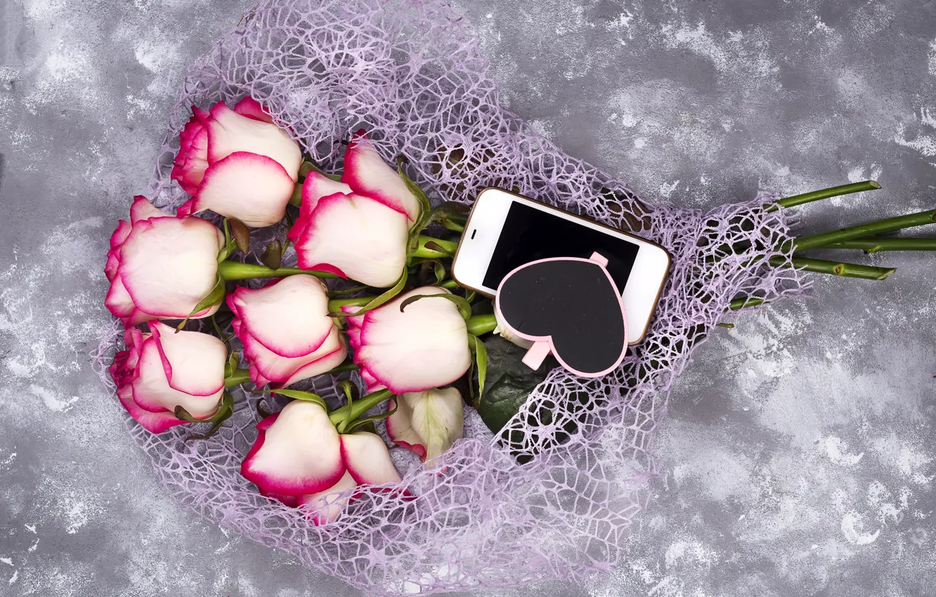 Photo wallpaper flowers, roses, bouquet, pink, pink, flowers, beautiful, roses