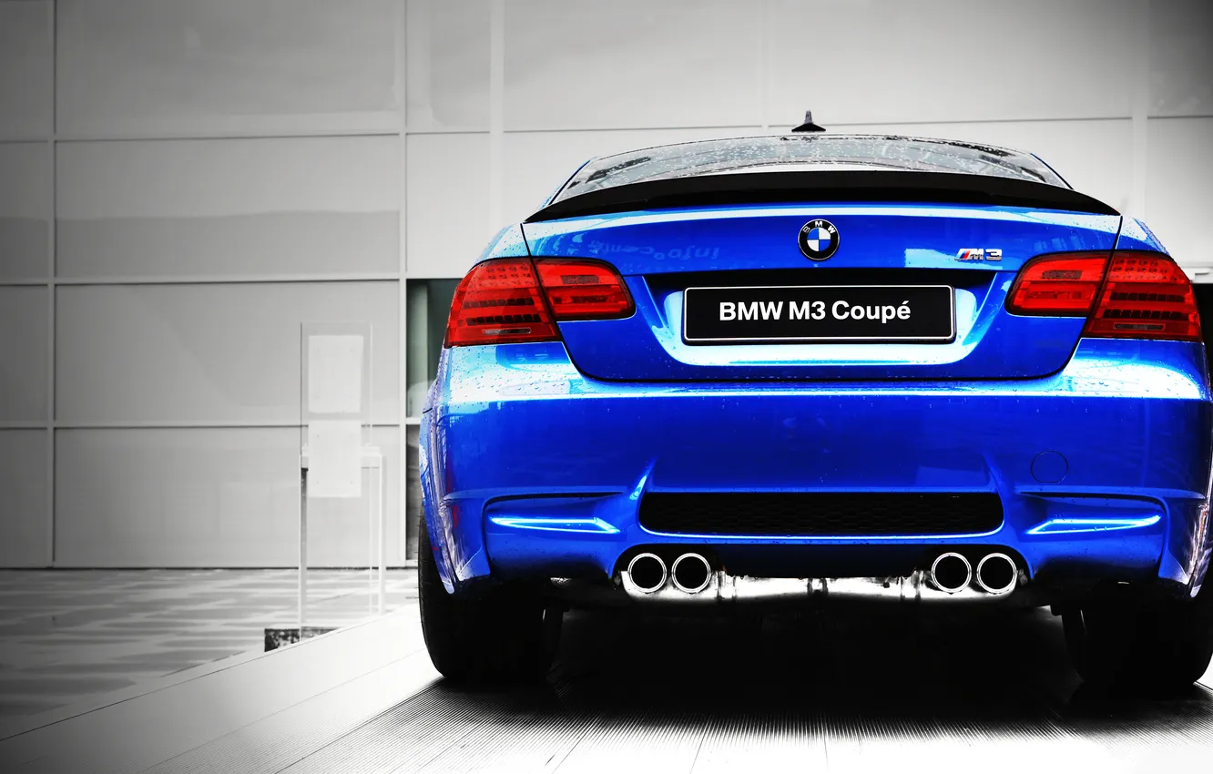 Photo wallpaper BMW, cars, auto, Coupe, cars walls, the view from the back, (E92), Wallpaper HD