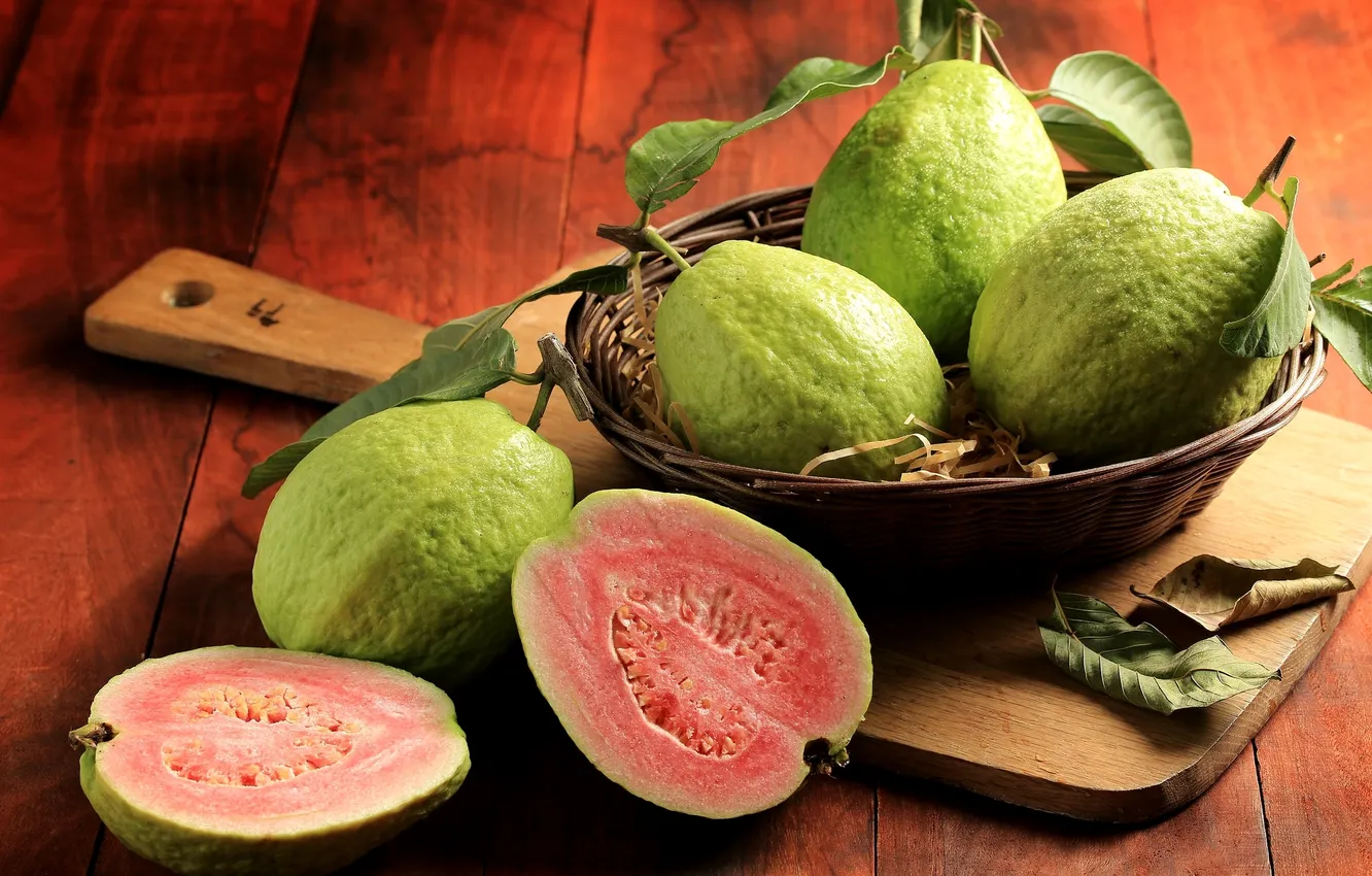 Photo wallpaper fruit, exotic, guava, guajava