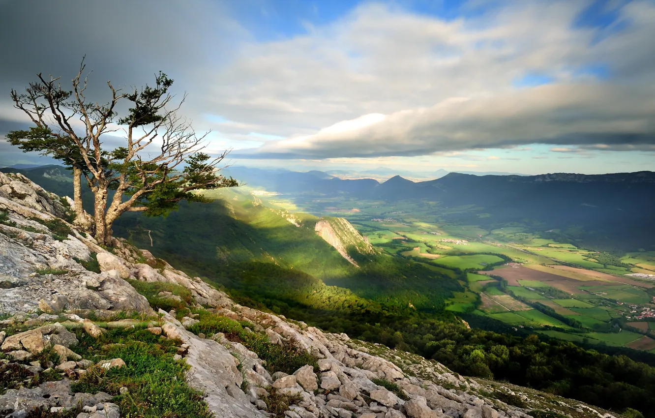 Photo wallpaper the sky, landscape, mountains