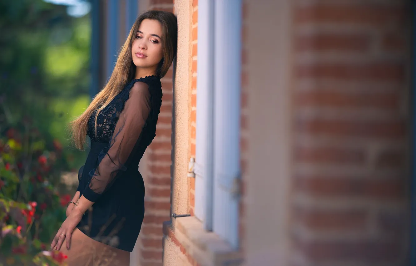 Photo wallpaper girl, hair, is, cutie, bokeh, Ophelie