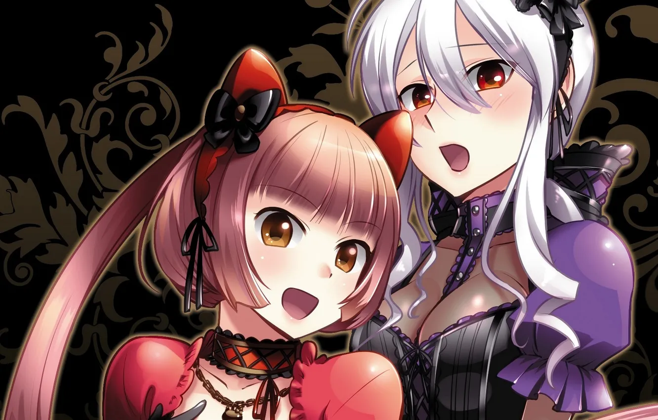 Photo wallpaper girl, flowers, art, chain, vocaloid, bow, ears, Vocaloid