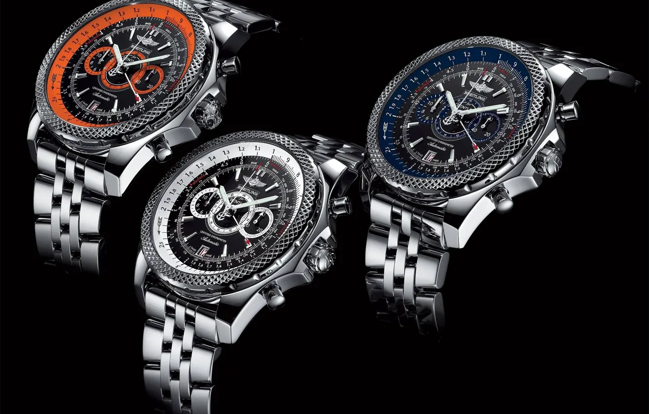 Photo wallpaper Watch, Watch, Breitling, Supersport, Breitling for Bentley, TRIO