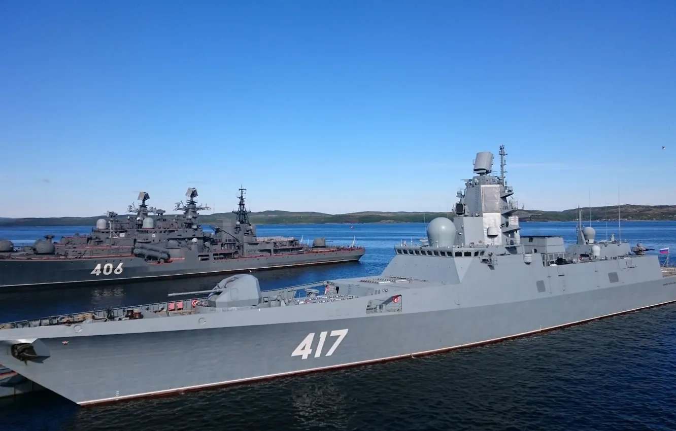 Photo wallpaper Navy, Navy, frigate, patrol ship, "Admiral Gorshkov", Severomorsk