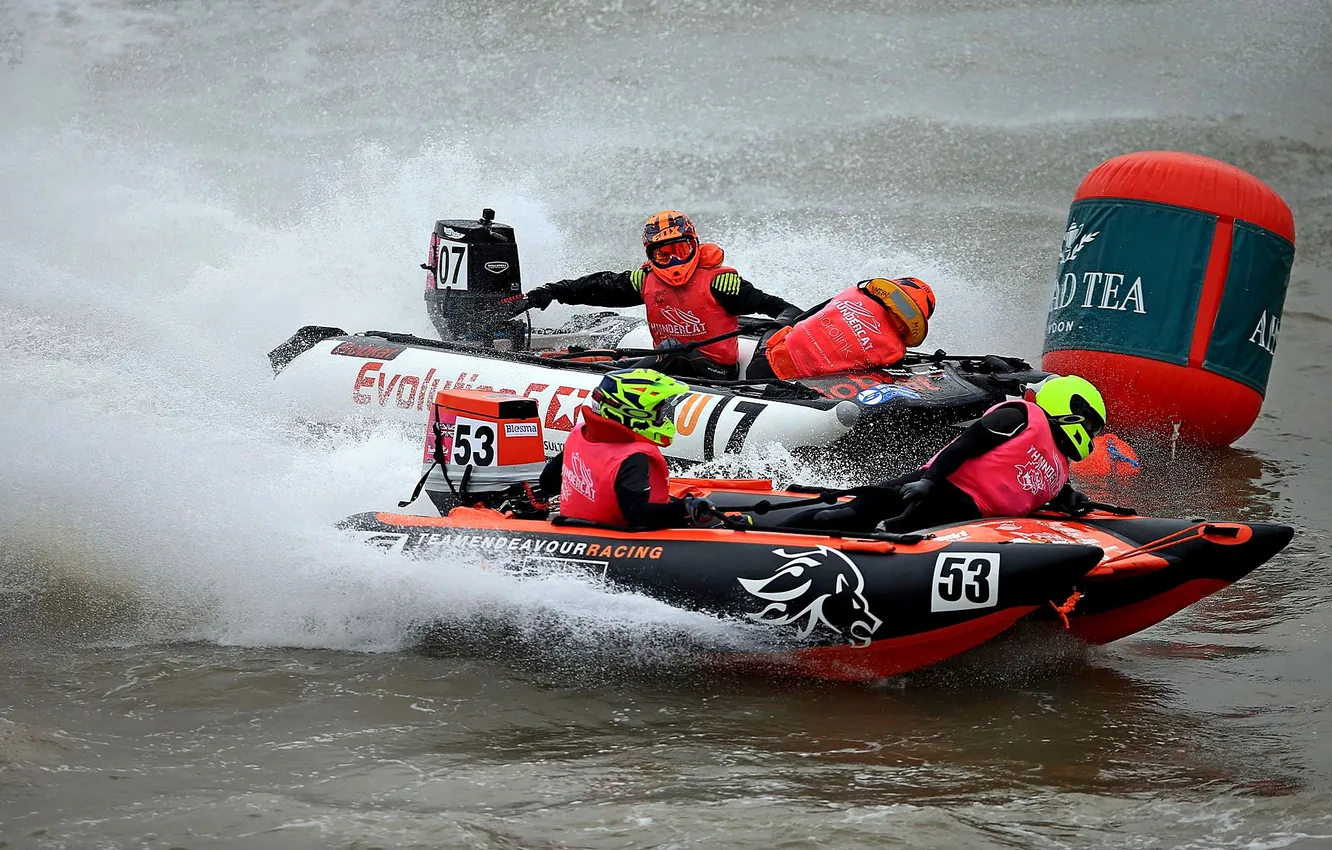 Photo wallpaper race, boat, speed