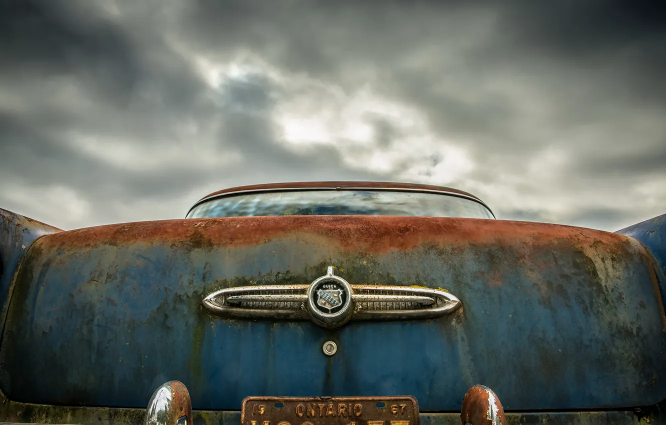 Photo wallpaper machine, background, rust