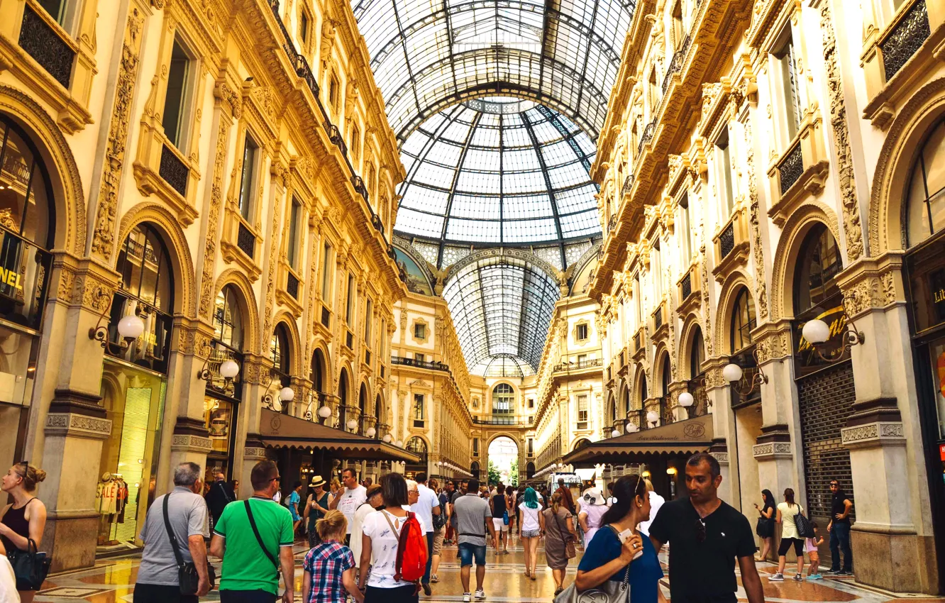 Photo wallpaper Italy, Milan, shopping