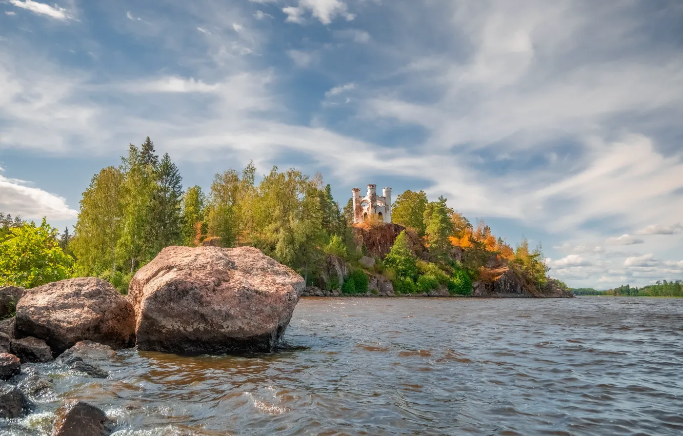 Photo wallpaper Bay, Bay, Russia, Vyborg, Leningrad oblast, The Monrepo Park