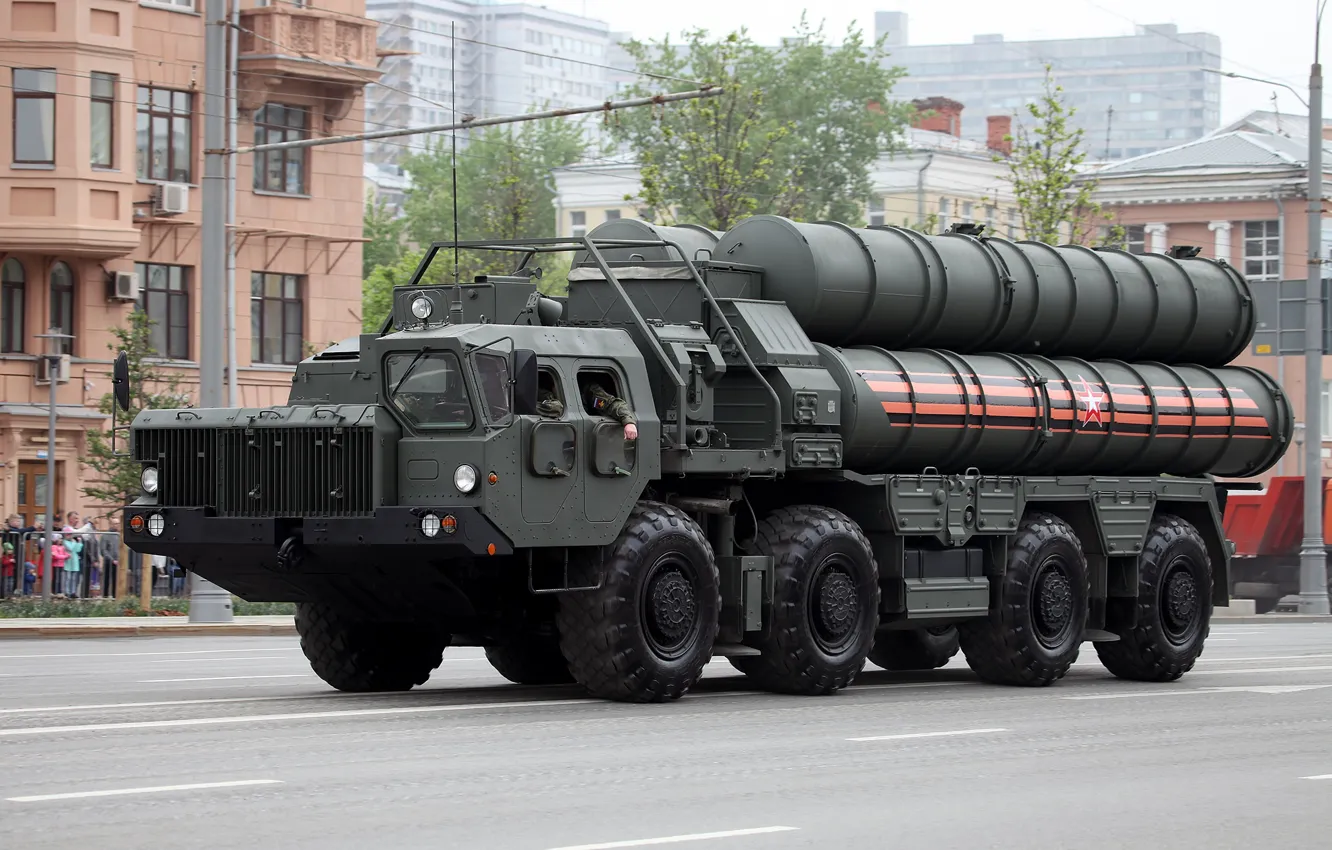 Photo wallpaper street, S-400, Russian air defense, Launcher, S-400, preparing for Victory Parade, 5П85СМ2-01
