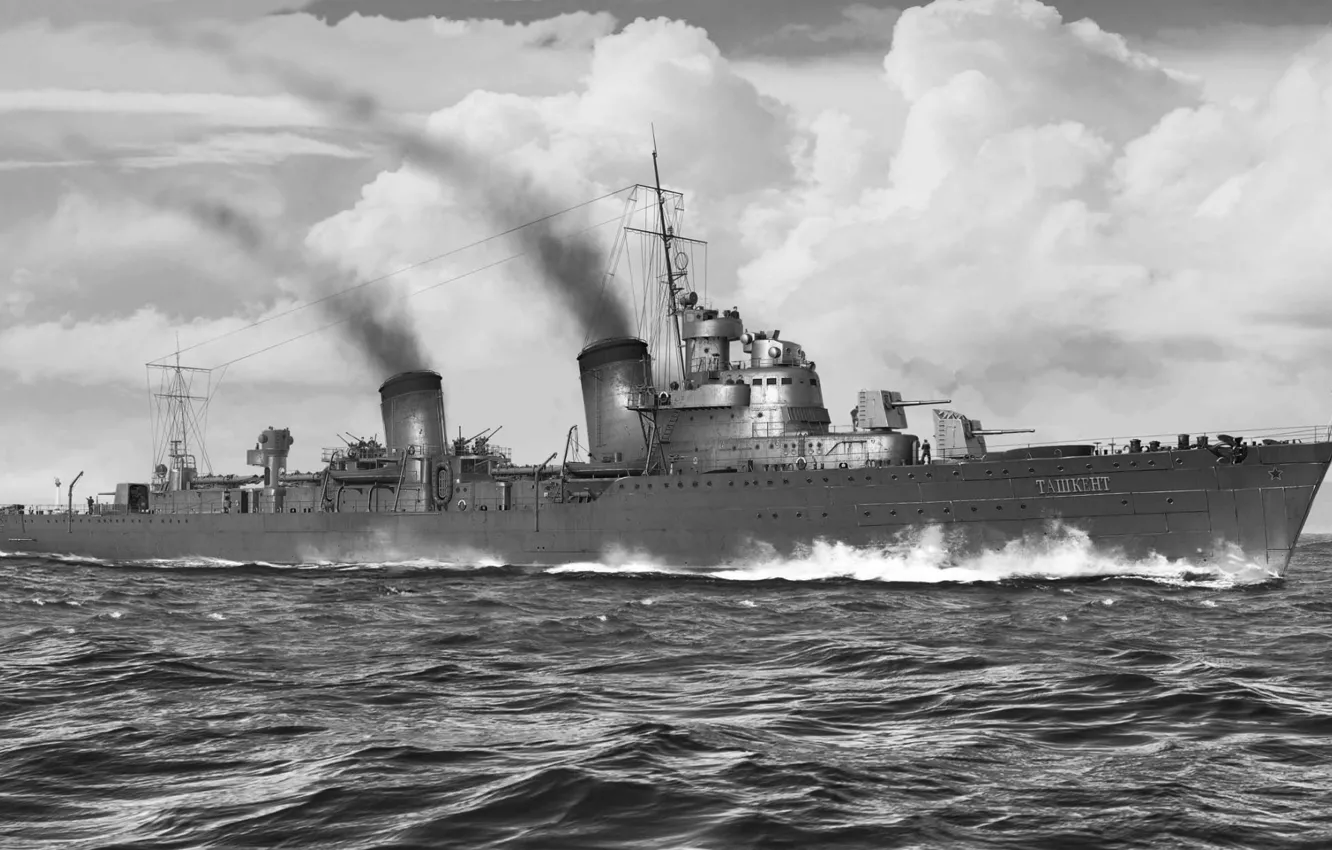 Photo wallpaper war, Tashkent, destroyer leader