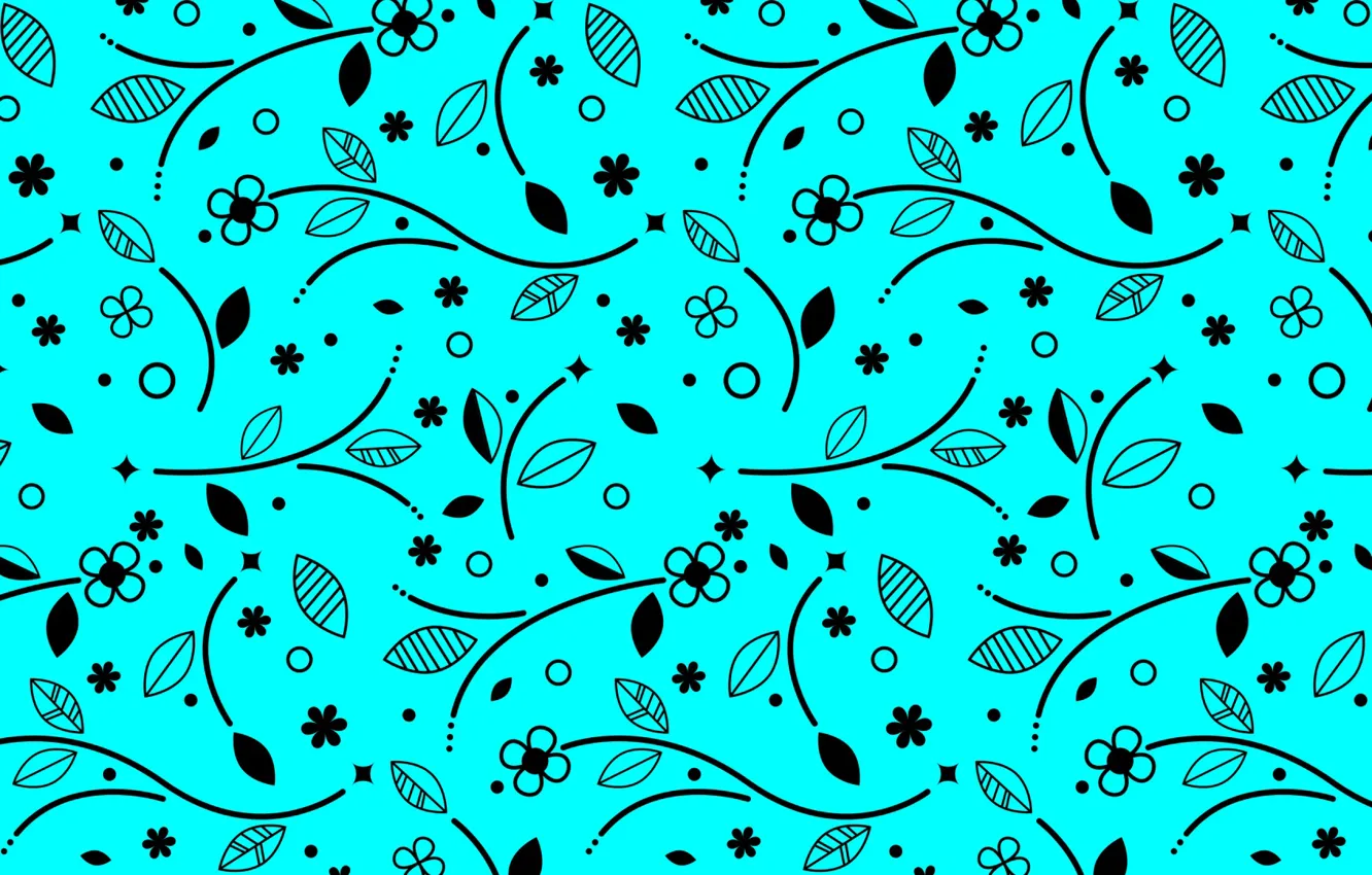 Photo wallpaper flowers, pattern, texture, pattern, fabric