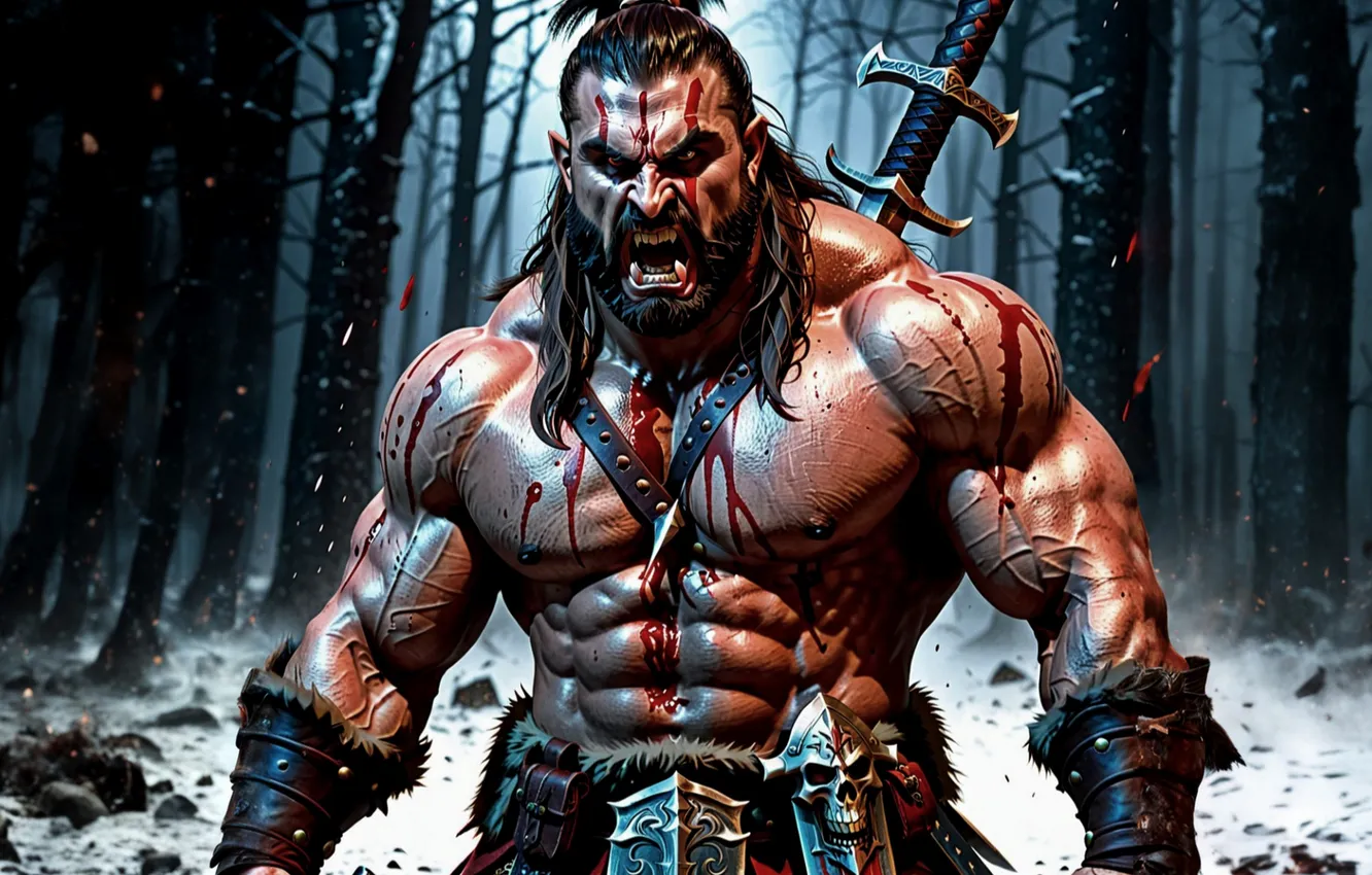 Photo wallpaper sword, vampire, warrior